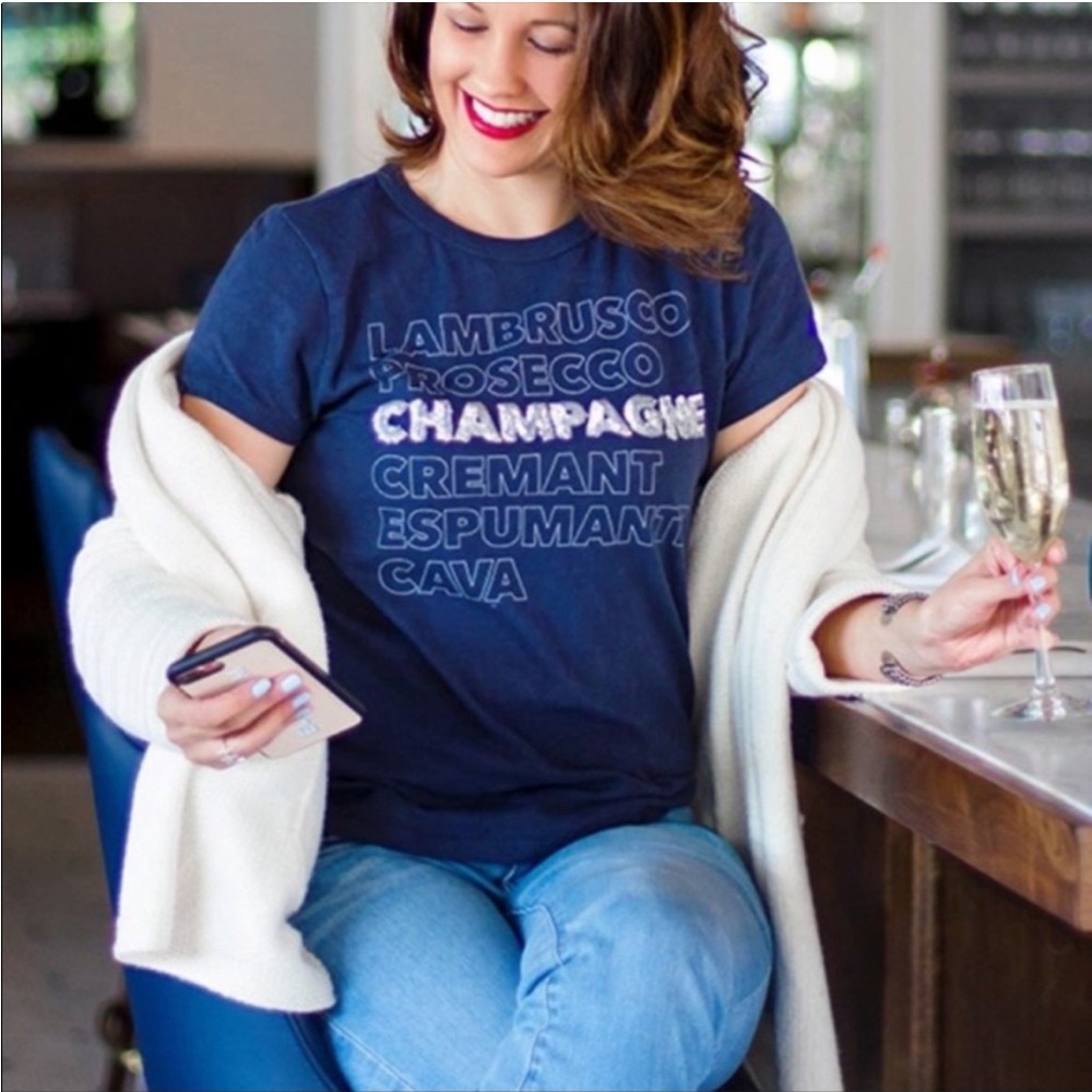 J. Crew Champagne sequin graphic tee